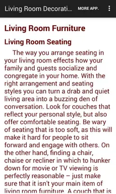 Living Room Decorating Ideas android App screenshot 0